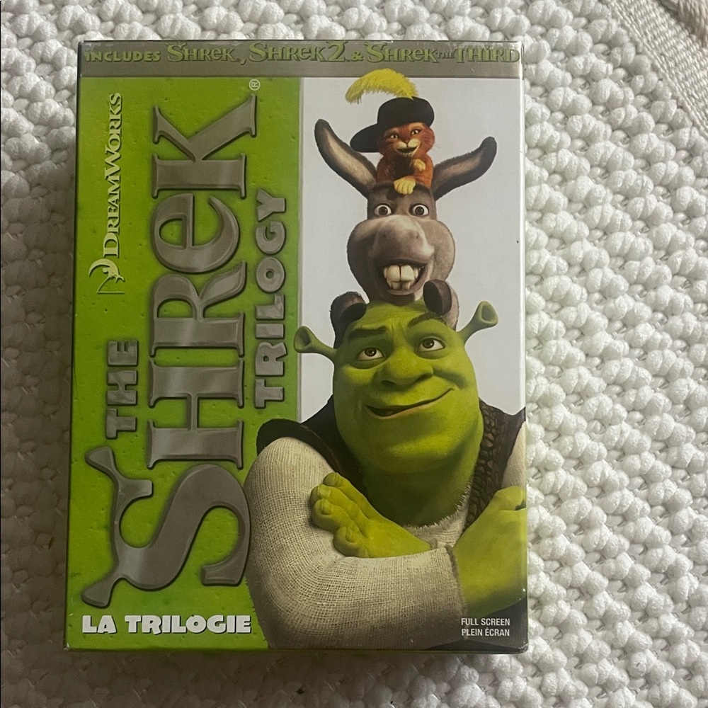 Dreamworks Shrek Trilogy DVD Set - Green and White